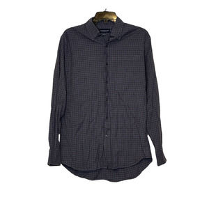 Southern Tide Mens Shirt‎ Size Medium Gray Blue Check Classic Fit Stretch
